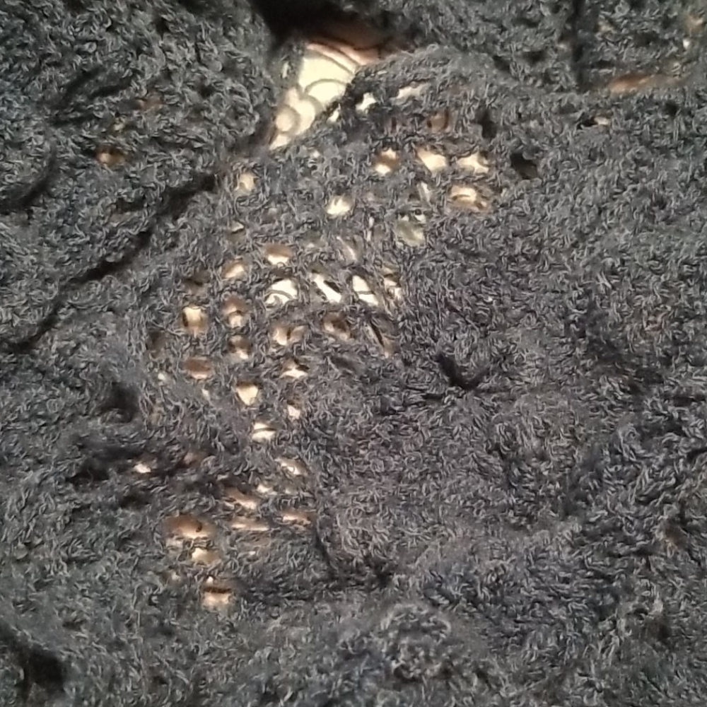 Crochet Blue Infinity Scarf - Picture 2 of 5